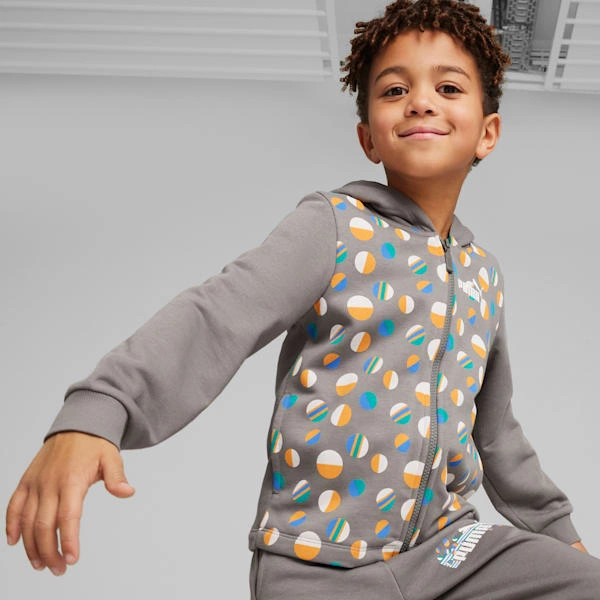 ESS+ SUMMER CAMP Barna Hoodie: Sommerglede i PUMAs Farger – Perfekt for Små Eventyrere!